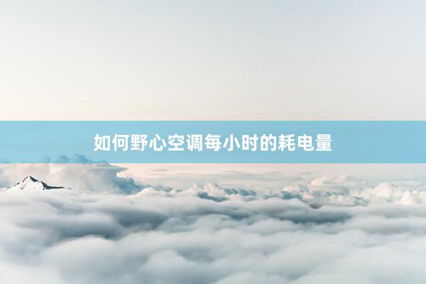 如何野心空调每小时的耗电量